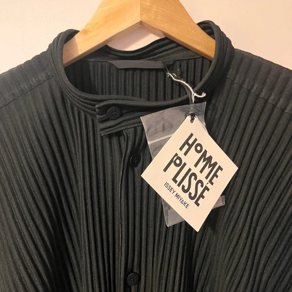HOMME PLISSE Issey Miyake Black Monthly Color September Shirt XL/ 4 - Picture 6 of 14